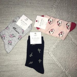 NWT LOFT crew socks (one size)
